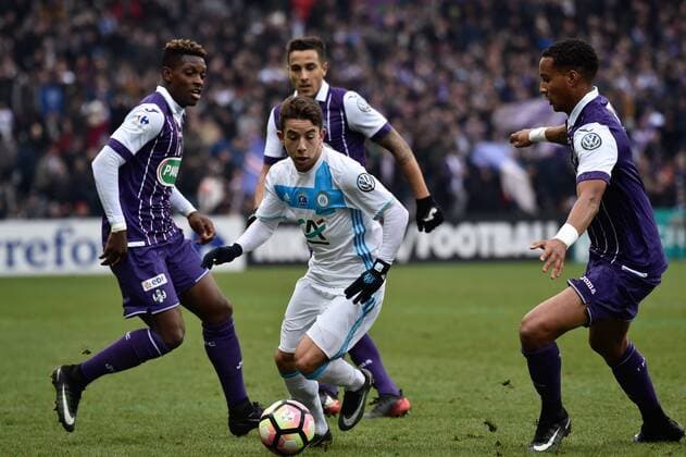 Fußball, Coupe de France, FC Toulouse - Olympique Marseille Maxime Lopez (om) FOOTBALL : FC Toulouse vs Olympique Marseille - 32Finale Coupe de France - Toulouse - 08 01 2017 ThierryBreton Panoramic 