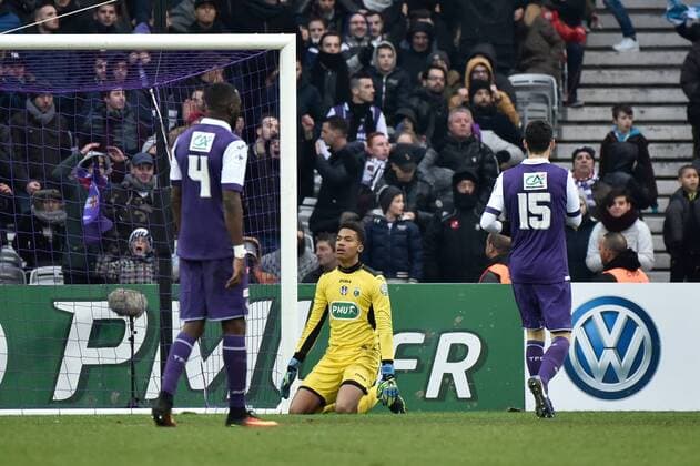 Fußball, Coupe de France, FC Toulouse - Olympique Marseille Torjubel Remi Cabella (om) FOOTBALL : FC Toulouse vs Olympique Marseille - 32Finale Coupe de France - Toulouse - 08 01 2017 ThierryBreton Panoramic 