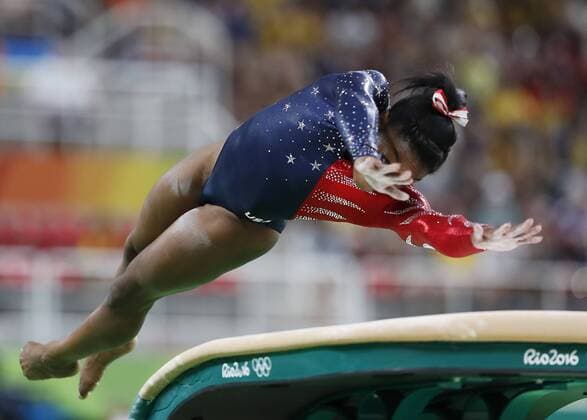 BILES Simone Team USA Turnen Team Wettbewerb Olympische Sommerspiele 2016 in Rio de Janeiro Brazil OLYMPICS_RIO2016 GYMNASTIK Team Frauen am 08. August 2016 