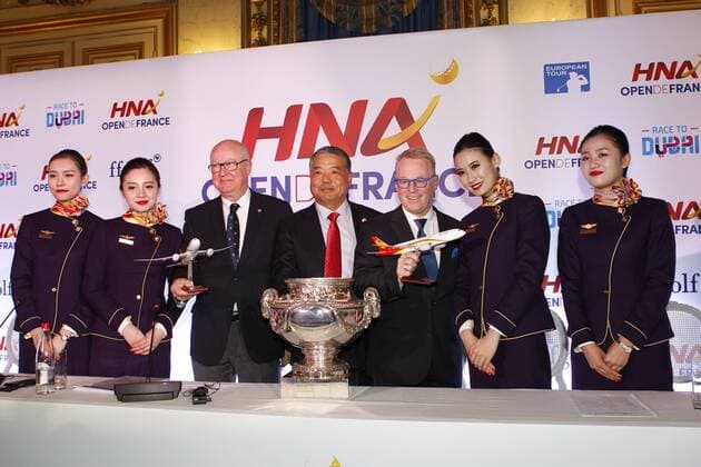 Conference de presse HNA Open de France - Jean Lou Charon - Chen Wenli - Keith Pelley NEWS : Conference de presse HNA Open de France - Paris - 09 01 2017 MichaelBaucher Panoramic 