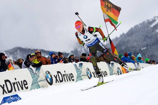 BIATHLON Ruhpolding Bayern GER 14.01.2017 IBU WORLD CUP Chiemgau Arena SPRINT Damen Frauen Women 7,5 km DAHLMEIER Laura GER