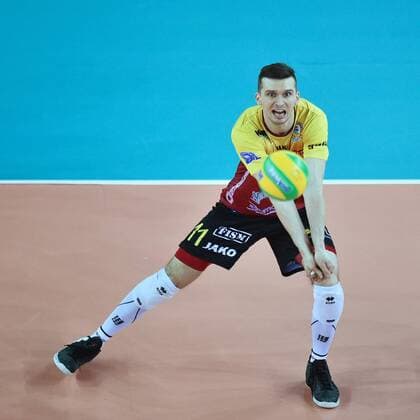 Slawomir Stocl of Dukla Liberec in action during the Men s Volleyball Champions League 3rd round B group match: Dukla Liberec vs Berlin in Liberec, Czech Republic, January 18, 2017. (CTKxPhoto RadekxPetrasek) CTKPhotoP201701181055501  PER 13