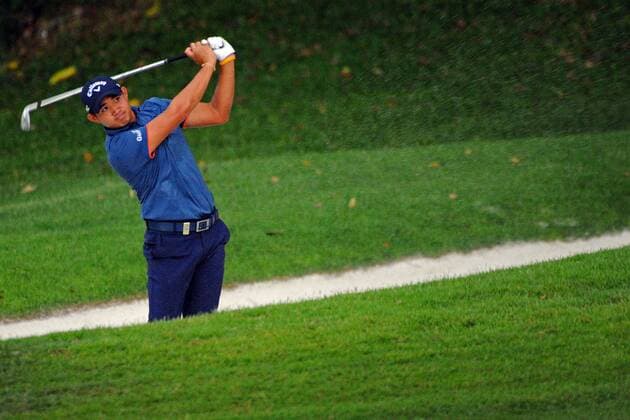 (170120) -- SINGAPORE, Jan. 20, 2017 -- Pavit Tangkamolprasert of Thailand tees off during the SMBC Singapore Open at Singapore s Sentosa Golf Club, Jan. 20, 2017. ) (SP)SINGAPORE-GOLF-SMBC SINGAPORE OPEN ThenxChihxWey 