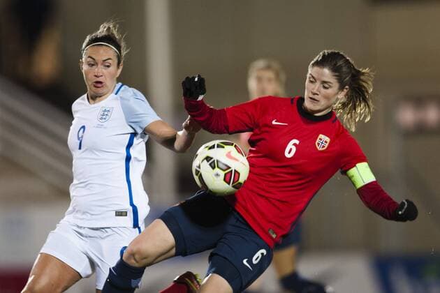 January 22, 2017 - San Pedro Del Pinatar, Murcia, Spain - Jodie Taylor (England) Maren Mjelde (Norway) during the preseason friendly match between national women s England vs. Norway in Pinatar Arena, San Pedro del Pinatar, Murcia, SPAIN. 22th of January 2017. England v Norway - Friendly match  - ZUMAn230 20170122_zaa_n230_622