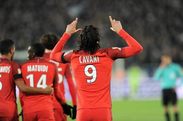 Fußball, Frankreich, Ligapokal, Girondins Bordeaux - Paris St. Germain 09 EDINSON CAVANI (psg) FOOTBALL : Girondins Bordeaux vs. Paris Saint Germain PSG - Coupe de la Ligue - 24 01 2017 FEP Panoramic 