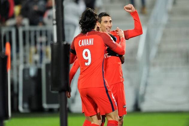 Fußball, Frankreich, Ligapokal, Girondins Bordeaux - Paris St. Germain 11 ANGEL DI MARIA (psg) FOOTBALL : Girondins Bordeaux vs. Paris Saint Germain PSG - Coupe de la Ligue - 24 01 2017 FEP Panoramic 