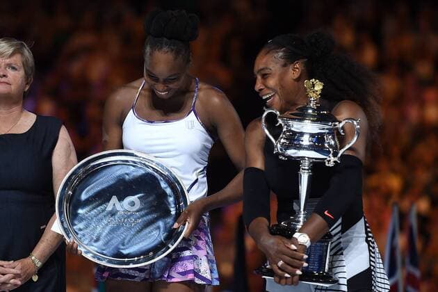 Serena Williams (USA) Venus Williams (USA) TENNIS : Australian Open 2016 - 28 01 2017 VirginieBouyer Panoramic 