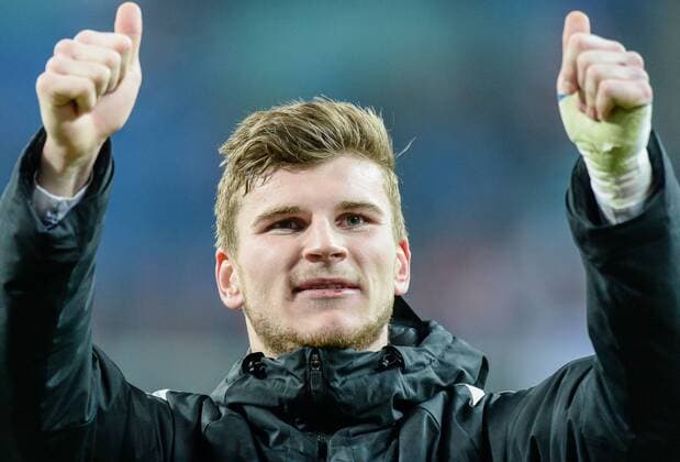 28.01.2017, xmhx, Fussball 1.Bundesliga, RB Leipzig - TSG 1899 Hoffenheim, emspor, v.l.Timo Werner (RB Leipzig) Jubel, Freude Leipzig