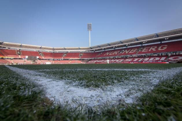 Stadion Nürnberg zwei Stunden vor Anpfiff der Partie. SG Dynamo Dresden - 1. FC Nürnberg, 18. Spieltag, 2. Bundesliga