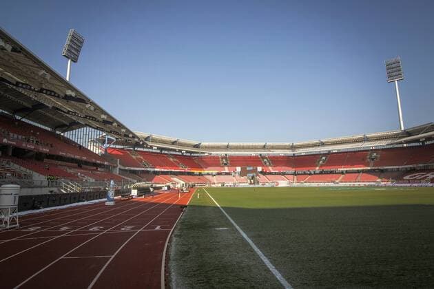 Stadion Nürnberg zwei Stunden vor Anpfiff der Partie. SG Dynamo Dresden - 1. FC Nürnberg, 18. Spieltag, 2. Bundesliga