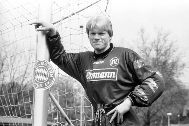 Torwart Oliver Kahn (Karlsruher SC) vor seinem Wechsel zum FC Bayern München