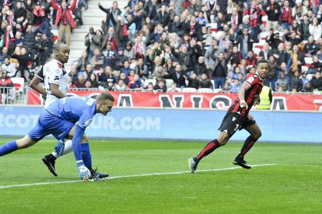 Alassane Plea (OGC Nice) - But FOOTBALL : OGC Nice vs EA Guingamp - Ligue 1 - Nice - 29 01 2017 NorbertScanella Panoramic 