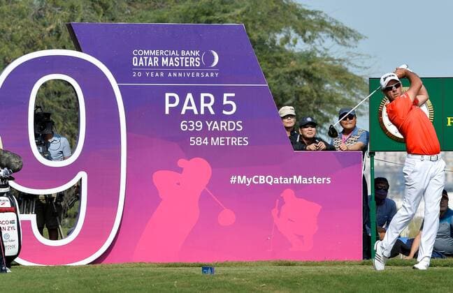 (170129) -- DOHA, Jan. 28, 2017 -- Jaco Van Zyl of South Africa hits his tee shot at the 9th hole during the third day match at Qatar Masters at the Doha Golf Club in Doha, capital of Qatar, on January 28, 2017. ) (SP)QATAR-DOHA-GOLF-QATAR MASTERS-DAY 3 Nikku 