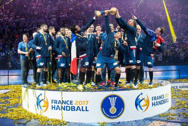 Handball, WM, Frankreich ist Weltmeister 2017.01.29 2017 Final Francja - Norwegia 2017.01.29 Paris Handball IHF Mens World Championship WM Weltmeisterschaft France 2017 Final France - Norway  20170129_PF_PA066
