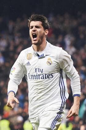 January 29, 2017 - Madrid, Spain - Alvaro Morata (forward; Real Madrid) in action during La Liga match between Real Madrid and Real Sociedad at Santiago Bernabeu on January 29, 2017 in Madrid Real Madrid v Real Sociedad, La Liga football match  - ZUMAg15_ 20170129_zaf_g15_079 Copyright: xJackxAbuinx