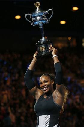 Serena Williams, USA, after final of 2017 Australian Open in Melbourne, 28 01 2017; -