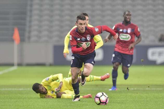CORCHIA Sebastien (Losc) vs Wilfried Moimbe (Nantes) - Fussball Frankreich, Coupe de France, Lille OSC vs. FC Nantes - 31 01 2017 JBAutissier Panoramic 