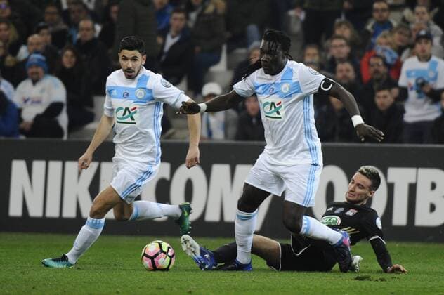 Fußball, Coupe de France, Olympique Marseille - Olympique Lyon Sanson (OM) - Gomis (OM) - Fussball Frankreich, Coupe de France, Olympique Marseille vs. Olympique Lyon - 31 01 2017 FranckPennant Panoramic 