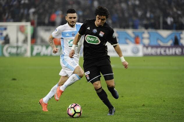 Rafael (ol) - Cabella (OM) - Fussball Frankreich, Coupe de France, Olympique Marseille vs. Olympique Lyon - 31 01 2017 FranckPennant Panoramic 