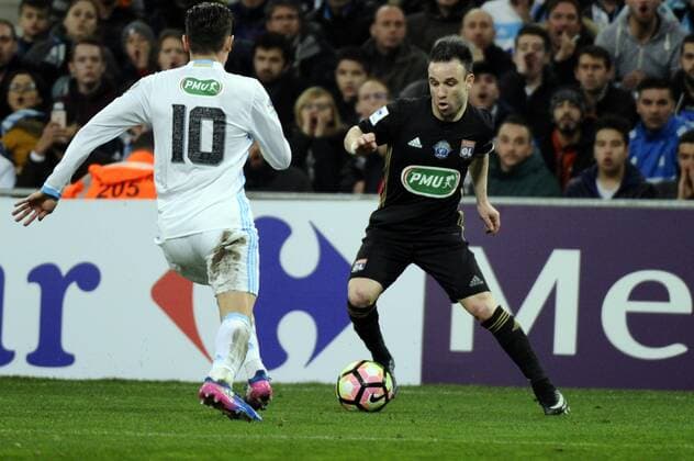 Valbuena (OL) - Fussball Frankreich, Coupe de France, Olympique Marseille vs. Olympique Lyon - 31 01 2017 FranckPennant Panoramic 