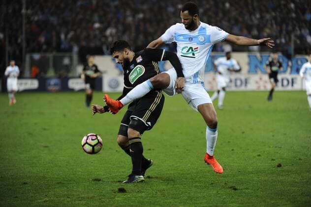 Fekir (OL) - Rolando (OM) - Fussball Frankreich, Coupe de France, Olympique Marseille vs. Olympique Lyon - 31 01 2017 FranckPennant Panoramic 