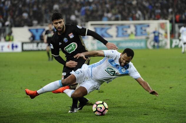 Fekir (OL) - Rolando (OM) - Fussball Frankreich, Coupe de France, Olympique Marseille vs. Olympique Lyon - 31 01 2017 FranckPennant Panoramic 