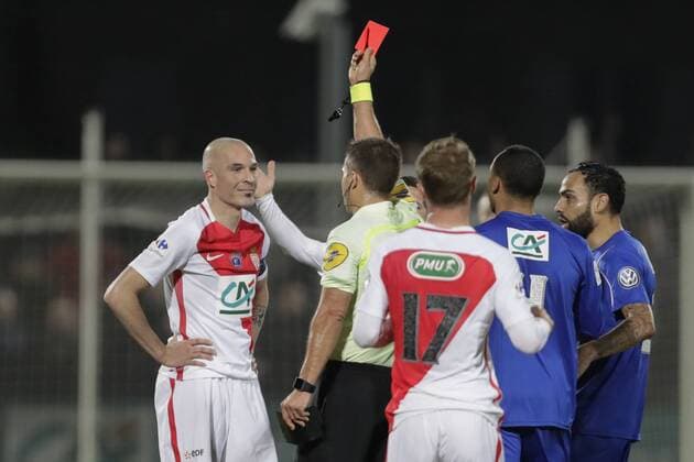 Fußball, Coupe de France, Chambly - AS Monaco Andrea Raggi (Monaco) - Fussball Frankreich, Coupe de France, FC Chambly vs. AS Monaco - 01 02 2017 GwendolineLeGoff Panoramic 