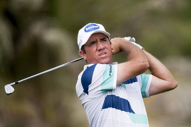 170202 Scott Hend, Australien - Abschlag - Tag 1 - Dubai Dessert Classic - 2 februar 2017 .  Copyright: LUDVIGxTHUNMAN BB170202LT142