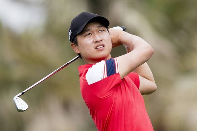 170202 Jeunghun Wang, (Südkorea) - Abschlag - Tag 1 - Dubai Dessert Classic - 2 februar 2017 .  Copyright: LUDVIGxTHUNMAN BB170202LT155