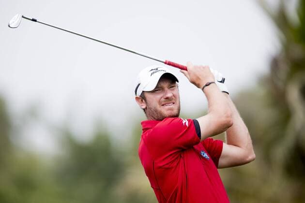 170202 Bernd Wiesberger, Österrike - Abschlag - Tag 1 - Dubai Dessert Classic - 2 februar 2017 .  Copyright: LUDVIGxTHUNMAN BB170202LT167