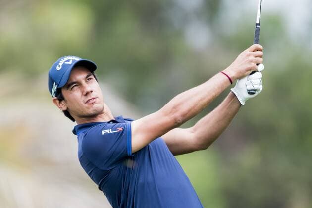 170202 Matteo Manassero, Italien - Abschlag - Tag 1 - Dubai Dessert Classic - 2 februar 2017 .  Copyright: LUDVIGxTHUNMAN BB170202LT205