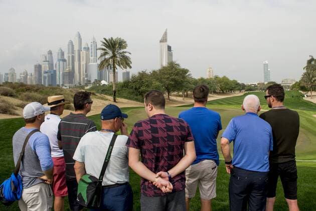 170202 Zuschauer Emirates Golf Club- Tag 1 - Dubai Dessert Classic - 2 februar 2017 .  Copyright: LUDVIGxTHUNMAN BB170202LT255