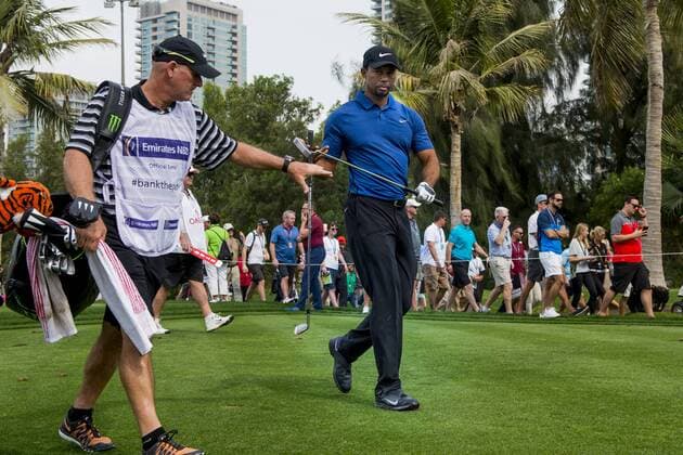 PGA, Dubai Dessert Classic 170202 Tiger Woods, USA - Tag 1 - Dubai Dessert Classic - 2 februar 2017 .  Copyright: LUDVIGxTHUNMAN BB170202LT258
