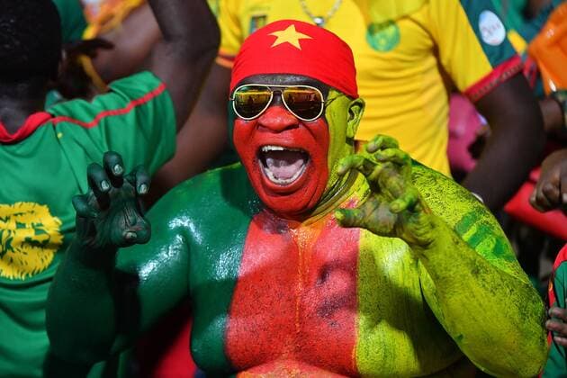 Fußball, Afrika Cup Halbfinale, Kamerun - Ghana Fans FOOTBALL : Afrikacup, Afrika Cup, Halbfinale, Nationalteam Kamerun vs Ghana - CAN 2017 - Franceville - 02 02 2017 PanoramicxPanoramic 