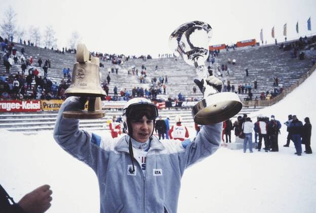 Wintersport, Skispringen, Vierschanzentournee, 1984 1985, Matti Nykaenen (FIN) Foto: WEREK Pressebildagentur xxNOxxMODELxxRELEASExx
