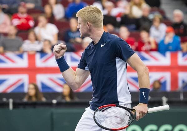 February 3, 2017 - Ottawa, Ontario, Canada - OTTAWA, ON - FEBRUARY 3: Kyle Edmund of Great Britain in action during Davis Cup World Group tie between Canada and Great Britain at TD Place Arena on February 3, 2017 in Ottawa, Ontario, Canada...PHOTO: Tennis: Canada v GB: Davis Cup by BNP Paribas World Group First Round - ZUMAk120 20170203_zap_k120_026 Copyright: xStevexKingsmanx