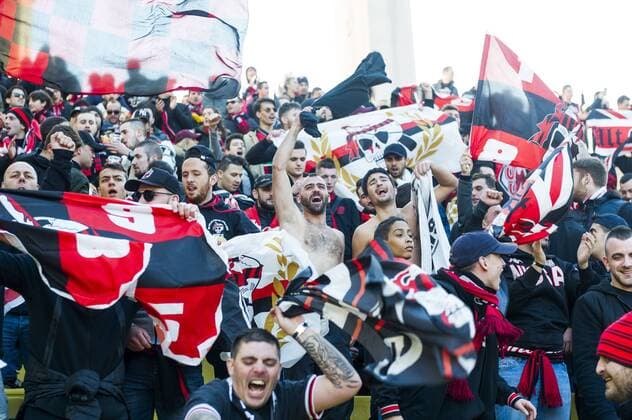 Fans OGC NICE - Fussball Frankreich, Ligue 1, OGC Nice - 04 02 2017 NorbertScanella Panoramic 