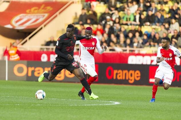 Mario Balotelli (OGC Nice) - Timoue Bakayoko (AS Monaco) - Fussball Frankreich, Ligue 1, AS Monaco vs. OGC Nice - 04 02 2017 NorbertScanella Panoramic 