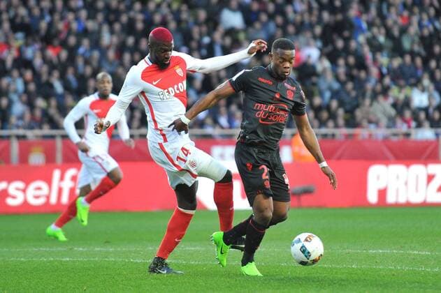 14 TIEMOUE BAKAYOKO (mon) - 25 Wylan CYPRIEN (nice) - Fussball Frankreich, Ligue 1, AS Monaco vs. OGC Nice - 04 02 2017 FEP Panoramic 
