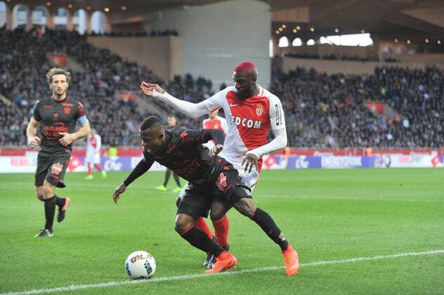 14 TIEMOUE BAKAYOKO (mon) - 06 JEAN MICHAEL SERI (nice) - Fussball Frankreich, Ligue 1, AS Monaco vs. OGC Nice - 04 02 2017 FEP Panoramic 