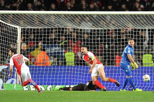 09 RADAMEL FALCAO (mon) - 10 BERNARDO SILVA (mon) - Fussball Frankreich, Ligue 1, AS Monaco vs. OGC Nice - 04 02 2017 FEP Panoramic 