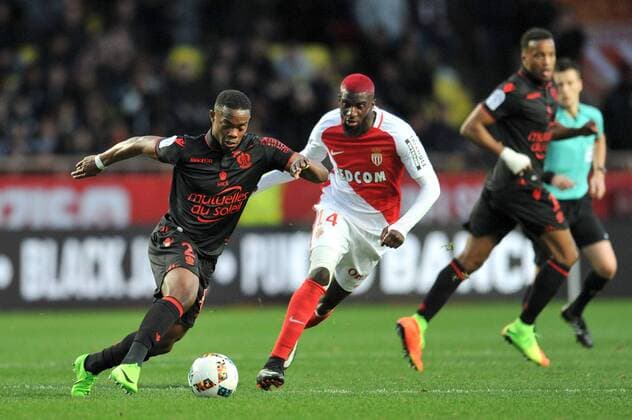 14 TIEMOUE BAKAYOKO (mon) - 25 Wylan CYPRIEN (nice) - Fussball Frankreich, Ligue 1, AS Monaco vs. OGC Nice - 04 02 2017 FEP Panoramic 