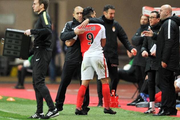 09 RADAMEL FALCAO (mon) - LEONARDO JARDIM (MONACO) - Fussball Frankreich, Ligue 1, AS Monaco vs. OGC Nice - 04 02 2017 FEP Panoramic 