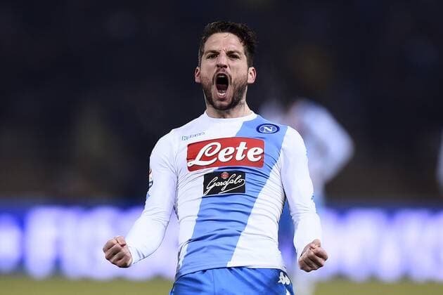 Dries Mertens goal celebration Bologna 04-02-2016 Stadio Dall Ara. Football Calcio Serie A 2016 2017 FC Bologna - SSC Napoli.