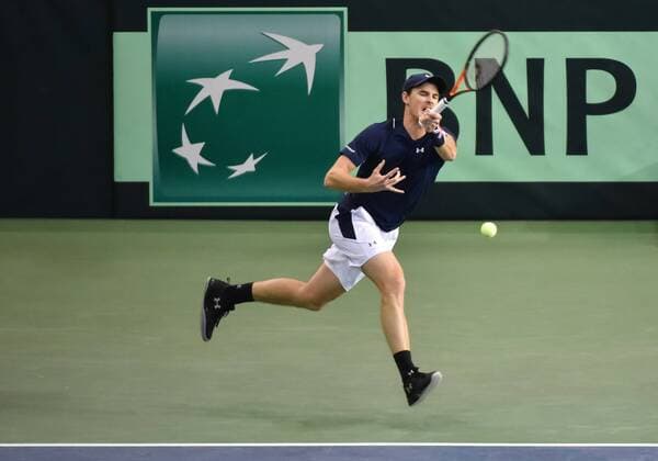 February 4, 2017 - Ottawa, Ontario, Canada - OTTAWA, ON - FEBRUARY 4: Jamie Murray of Great Britain in action during their doubles match against Canada on day 2 of the Davis Cup World Group tie between Canada and Great Britain at TD Place Arena on February 4, 2017 in Ottawa, Ontario, Canada...PHOTO: Tennis: Canada v GB: Davis Cup by BNP Paribas World Group First Round - ZUMAk120 20170204_zap_k120_003 Copyright: xStevexKingsmanx