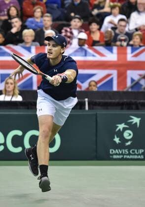 February 4, 2017 - Ottawa, Ontario, Canada - OTTAWA, ON - FEBRUARY 4: Jamie Murray of Great Britain in action during their doubles match against Canada on day 2 of the Davis Cup World Group tie between Canada and Great Britain at TD Place Arena on February 4, 2017 in Ottawa, Ontario, Canada...PHOTO: Tennis: Canada v GB: Davis Cup by BNP Paribas World Group First Round - ZUMAk120 20170204_zap_k120_004 Copyright: xStevexKingsmanx