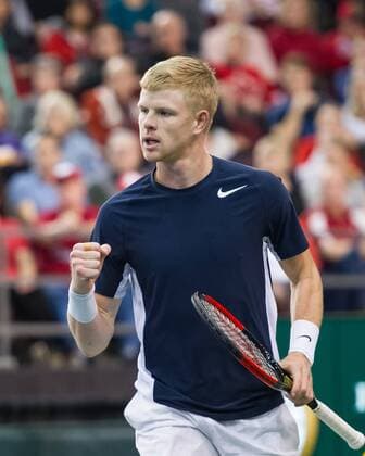 February 5, 2017 - Ottawa, Ontario, Canada - OTTAWA, ON - FEBRUARY 5: Kyle Edmund of Great Britain in action during his singles match against Canada on day three of the Davis Cup World Group tie between Canada and Great Britain at TD Place Arena on February 5, 2017 in Ottawa, Ontario, Canada. Tennis: Canada v GB: Davis Cup by BNP Paribas World Group First Round - ZUMAk120 20170205_zap_k120_048 Copyright: xStevexKingsmanx