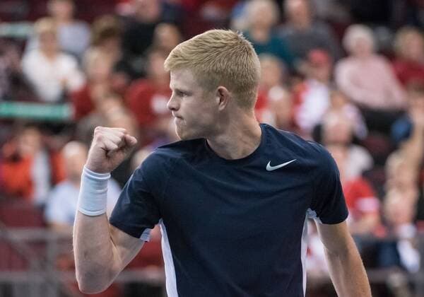 February 5, 2017 - Ottawa, Ontario, Canada - OTTAWA, ON - FEBRUARY 5: Kyle Edmund of Great Britain in action during his singles match against Canada on day three of the Davis Cup World Group tie between Canada and Great Britain at TD Place Arena on February 5, 2017 in Ottawa, Ontario, Canada. Tennis: Canada v GB: Davis Cup by BNP Paribas World Group First Round - ZUMAk120 20170205_zap_k120_056 Copyright: xStevexKingsmanx
