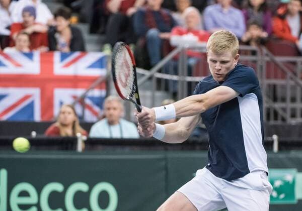 February 5, 2017 - Ottawa, Ontario, Canada - OTTAWA, ON - FEBRUARY 5: Kyle Edmund of Great Britain in action during his singles match against Canada on day three of the Davis Cup World Group tie between Canada and Great Britain at TD Place Arena on February 5, 2017 in Ottawa, Ontario, Canada. Tennis: Canada v GB: Davis Cup by BNP Paribas World Group First Round - ZUMAk120 20170205_zap_k120_063 Copyright: xStevexKingsmanx