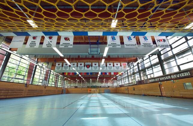 Handball HBL Berlin 29.09.2016 FUECHSE TOWN ( FÜCHSE TOWN ) Trainigszentrum der Fuechse Berlin im Stadtbezirk Hohenschoenhausen GROSSE HALLE